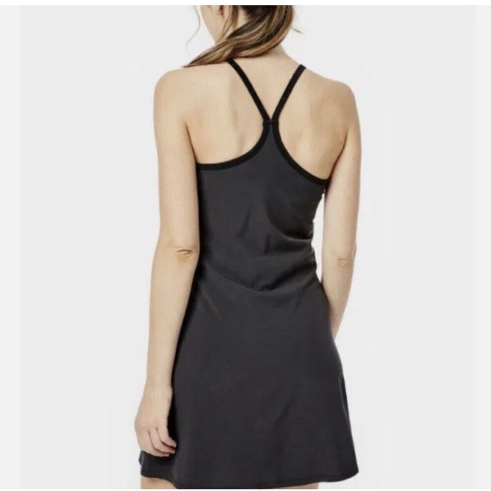 Tuckernuck Addison Bay Dress W/ Shorts Size S Black Racerback Tennis Pickleball